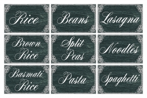 arkki, jossa on useita tarroja