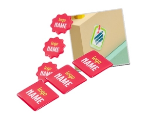 esimerkkejä 3D-tarroista