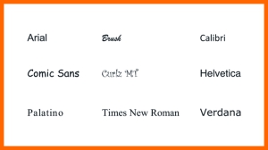 kirjasintyyppi tarrassa